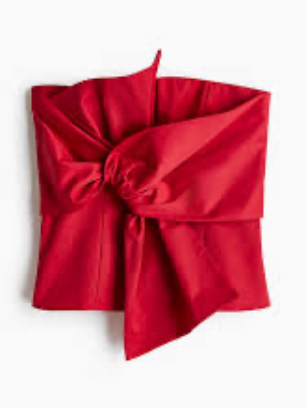 H&M Red Strapless Bow Bandeau - Women Accessories